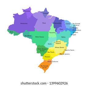 Brazil Map In Marathi State Of Brazil Images, Stock Photos & Vectors | Shutterstock