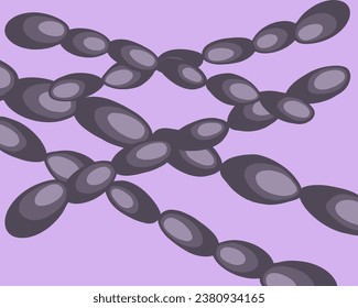 Vector isolated illustration soft chancre pathogen.