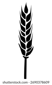 Vector isolated illustration of a spikelet silhouette.