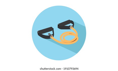Vector Isolated Illustration of Strech Bands. Flat Rounded Strech Bands Icon