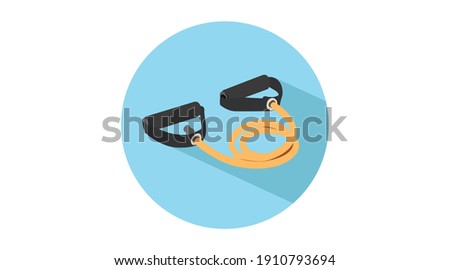 Vector Isolated Illustration of Strech Bands. Flat Rounded Strech Bands Icon