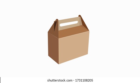 Vector Isolated Illustration of a Take Away Box