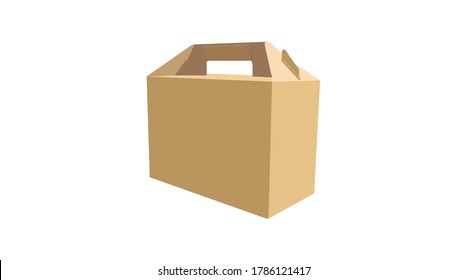 Ilustración vectorial aislada de una caja de salida