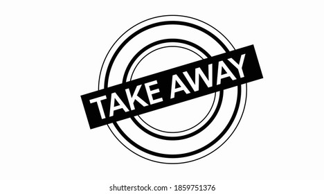 Vector Isolated Illustration of a Take Away Icon or Logo