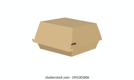 Vector Isolated Illustration of a Take Away Box