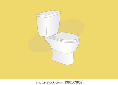 Vector Isolated Illustration of a Toilet
