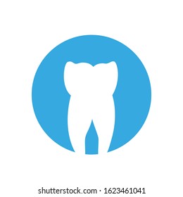 Vector isolated illustration of tooth logo. Dental medical center, clinic, stomatology, institute, rehabilitation, diagnostic, surgery logo template. Teeth icon. Dentist flat sign, symbol. 