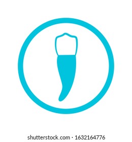 Vector isolated illustration of tooth logo. Dental medical center, clinic, stomatology, institute, rehabilitation, diagnostic, surgery logo template. Teeth icon. Dentist flat sign, symbol. 