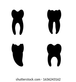 Vector isolated illustration of tooth logo. Dental medical center, clinic, stomatology, institute, rehabilitation, diagnostic, surgery logo template. Teeth icon. Dentist flat sign, symbol. 