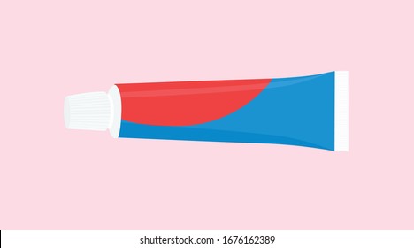 Vector Isolación Ilustración de un tubo de pasta de dientes