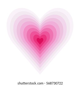 Vector isolated illustration of a Valentines day symbol - heart. Love, romance, card, poster, banner.