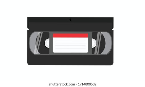 Vector Isolated Illustration of a Videocassette. VHS Tape