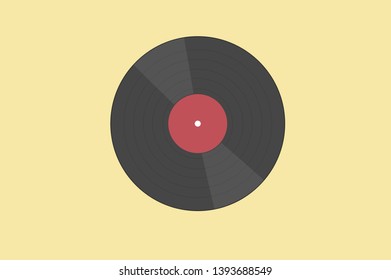 Vector Isolated Illustration of a Vinyl