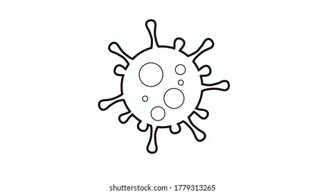 Vector Isolated Illustration of a Virus