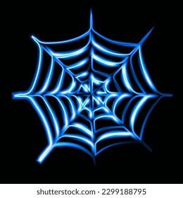 Vector isolated illustration of web with neon effect.