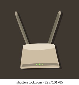 Vector isolated illustration of Wi-Fi router.