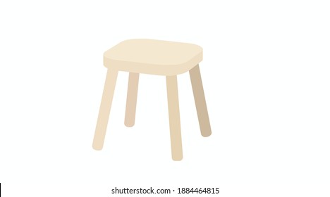 Vector Isolación Ilustración de una herramienta de madera. Mobiliario de madera Vintage