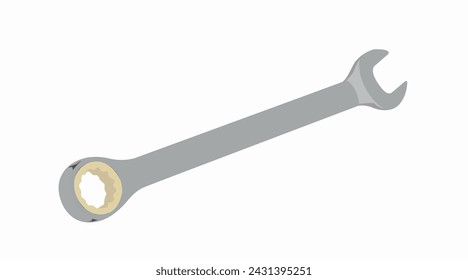 Vector Isolated Illustration of a Wrench. Vectorial illustration on a white background