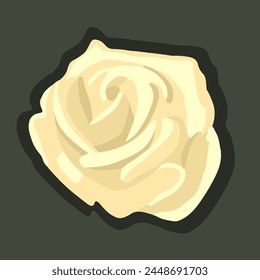 Vector ilustración aislada de una rosa amarilla.