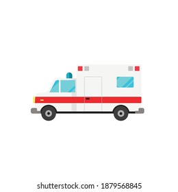 Vector isolated image of ambulance car