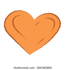Imagen vectorial aislada de un corazón con golpes.