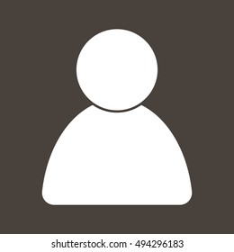 Vector isolated image of a man in a flat style on dark background. Icon for design. People on the grey pouring. Abstract person. Modern man. New user. Social networks. leader outline and solid. EPS 10