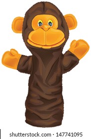 Vector isolated image of a monkey puppet