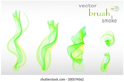 Vector isolated image of neon smoke. Vector brush.