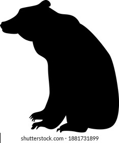 vector isolated image on white background.bear.wild animals,clipart, sign icon, label, symbol, logo, print, sticker.3d design.