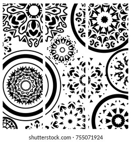 Vector isolated image. The patterns of the mandala. Ethnic ornaments. EPS10