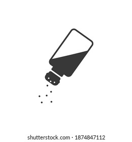 Vector isolated image of salt on white background in flat style