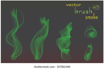 Vector isolated image of smoke. Vector brush.