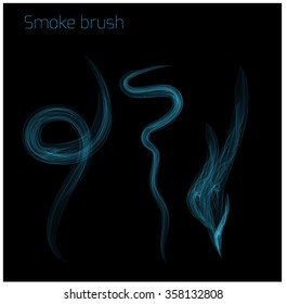 Vector Isolated Image Of Smoke. Brush Smoke.