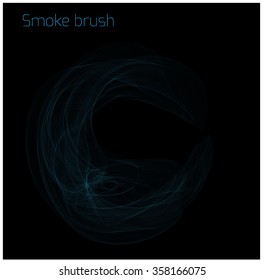 Vector isolated image of smoke. Brush smoke.