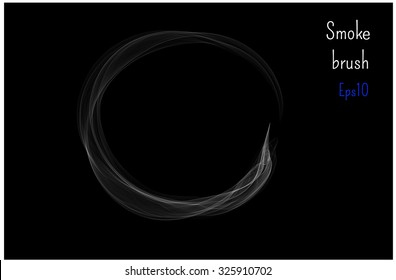 Vector Isolated Image Of Smoke. Smoke Circle. Smoke Brush/