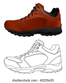 Vector isolated image of sport shoes.