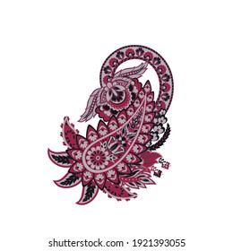 Vector Isolated indian pattern with paisley
