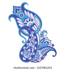 Vector Isolated indian pattern with paisley