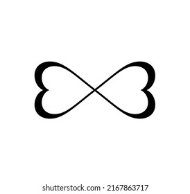 Vector Isolated Infinity Hearts Black Symbol Stock Vector (Royalty Free ...