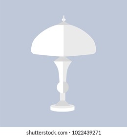 Vector Isolated Lamp in vintage style. Furniture icon.  Colorful element of interior retro style. Modern interior. Table lamp. Flat style