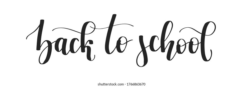 Vector isolated lettering logo of Back to School for decoration and covering on the white background.