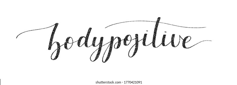 Vector isolated lettering quote logo of BodyPositive for template decoration on the white background.