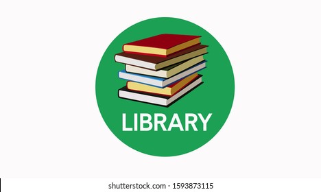 Vector Isolated Library Sign Icon