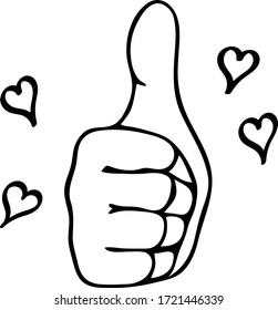 vector isolated like. hand-drawn symbol. like for icons and design