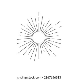 Vector Isolated Line Rays Circle Center Stock Vector (Royalty Free ...