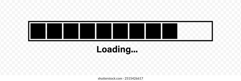 Vector isolated Loading bar icon