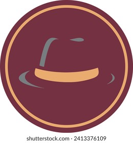vector, aislado, sombrero de mafia en fondo blanco. Logotipo de sombrero Fedora