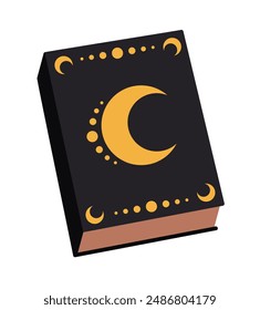 Vector isolated magic spell book. Clip art element