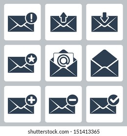 Vector isolated mail icons set