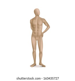 Vector Isolated Male Mannequin
